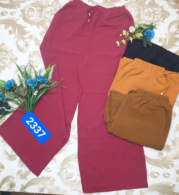 Quần dài đũi ống rộng ảnh thật