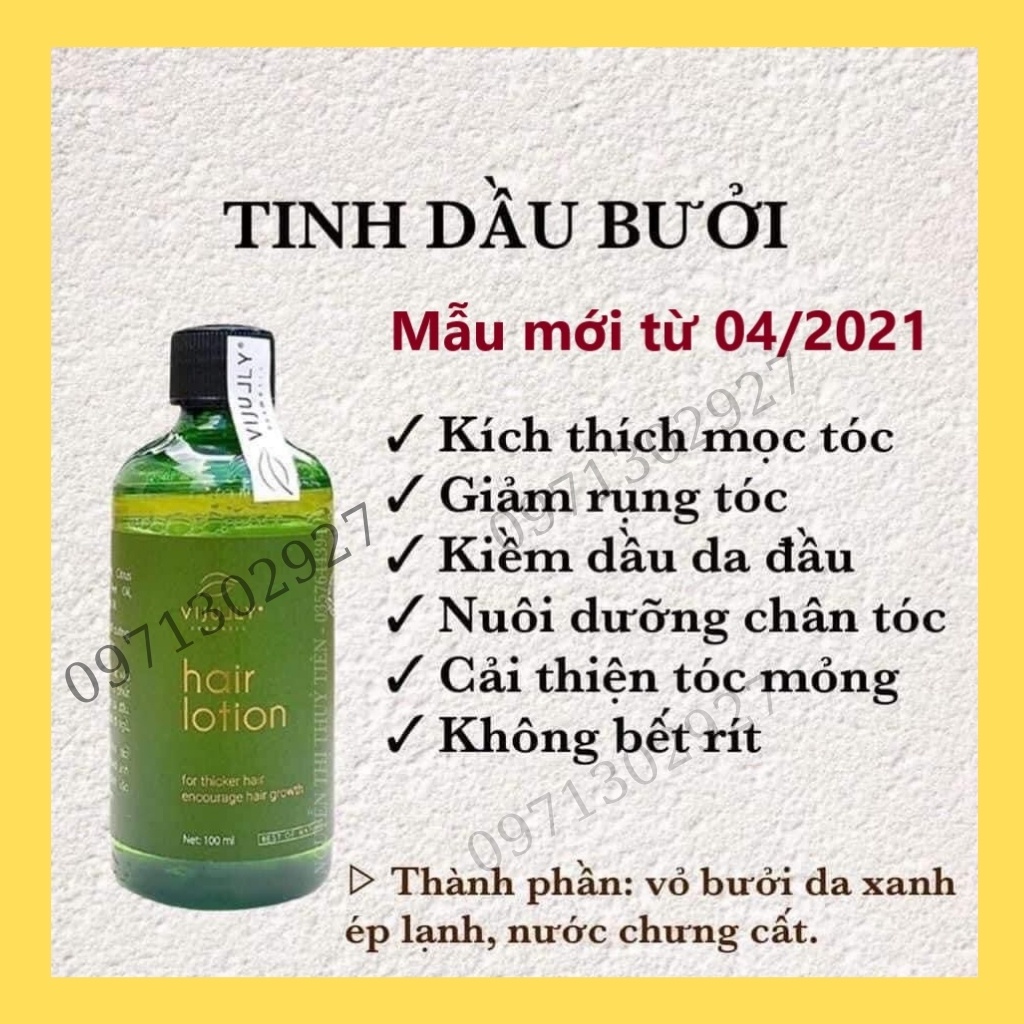 Tinh Dầu Bưởi [GIẢM RỤNG 100%] Xịt Bưởi ViJully  Chính Hãng - Kích Mọc Tóc - Dưỡng Tóc Dài Nhanh Kèm Quà Tặng