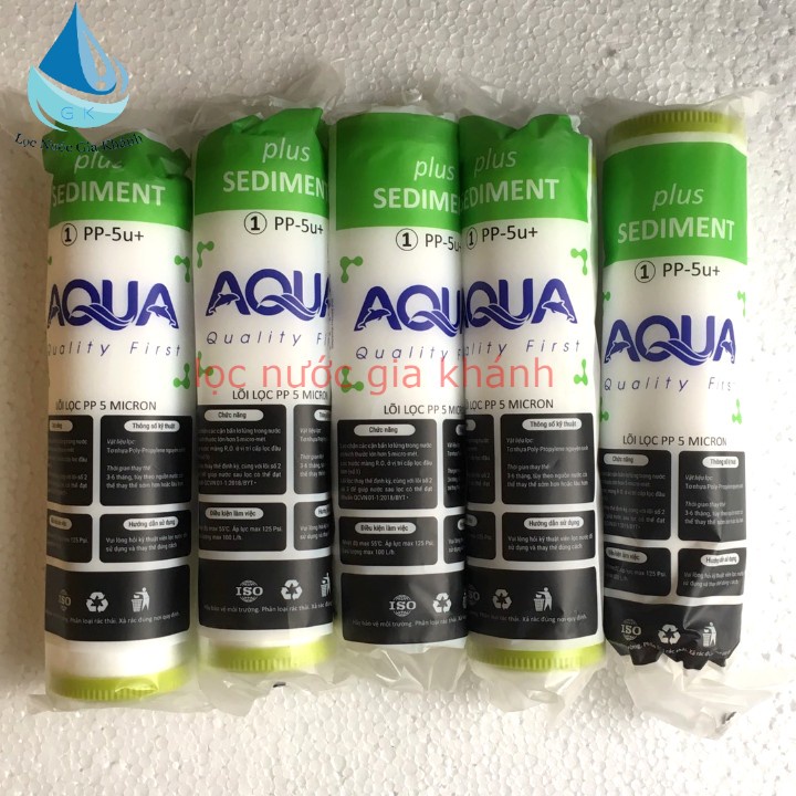 5 bộ lõi lọc nước AQUA số 1-2-3 - Dùng cho tất cả các máy lọc nước.