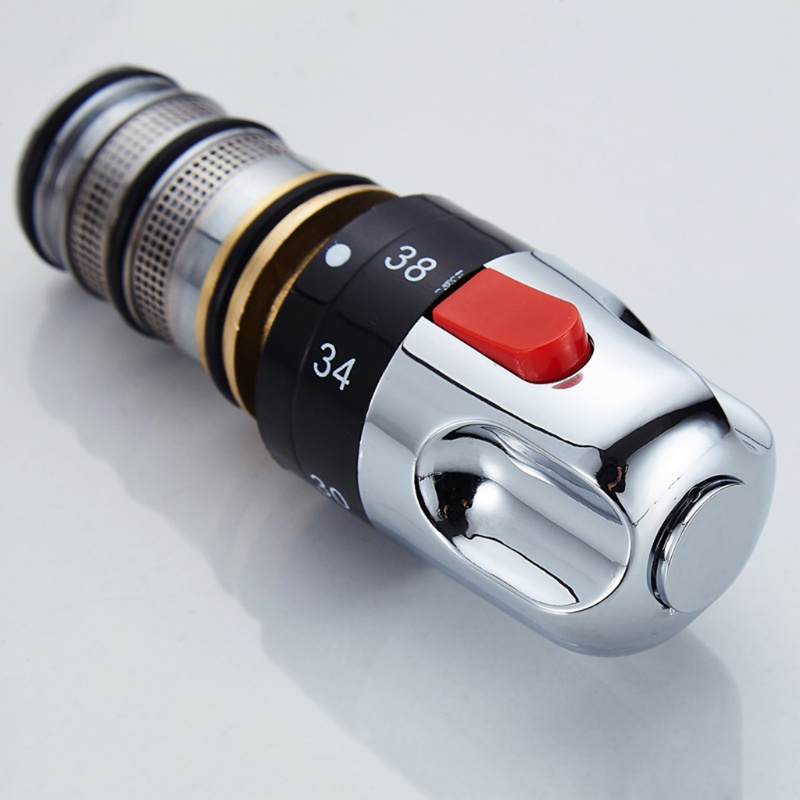 Vòi Sen Điều Chỉnh Nhiệt Độ Không Đổi Màu Bằng Đồng Thau