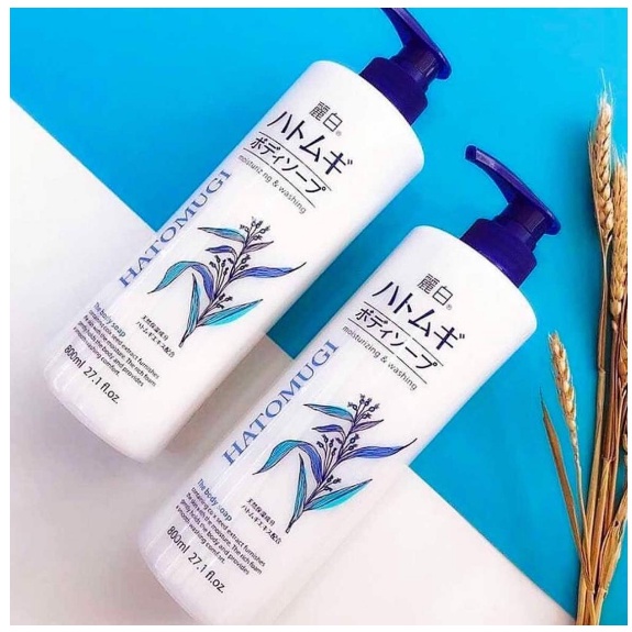 Sữa tắm hạt ý dĩ Hatomugi dưỡng ẩm trắng da 800ml | BigBuy360 - bigbuy360.vn