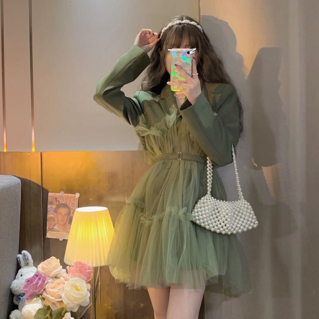 Áo Khoác Vest Tay Dài Phong Cách Hàn Quốc Thời Trang Mùa Xuân Mới 2022