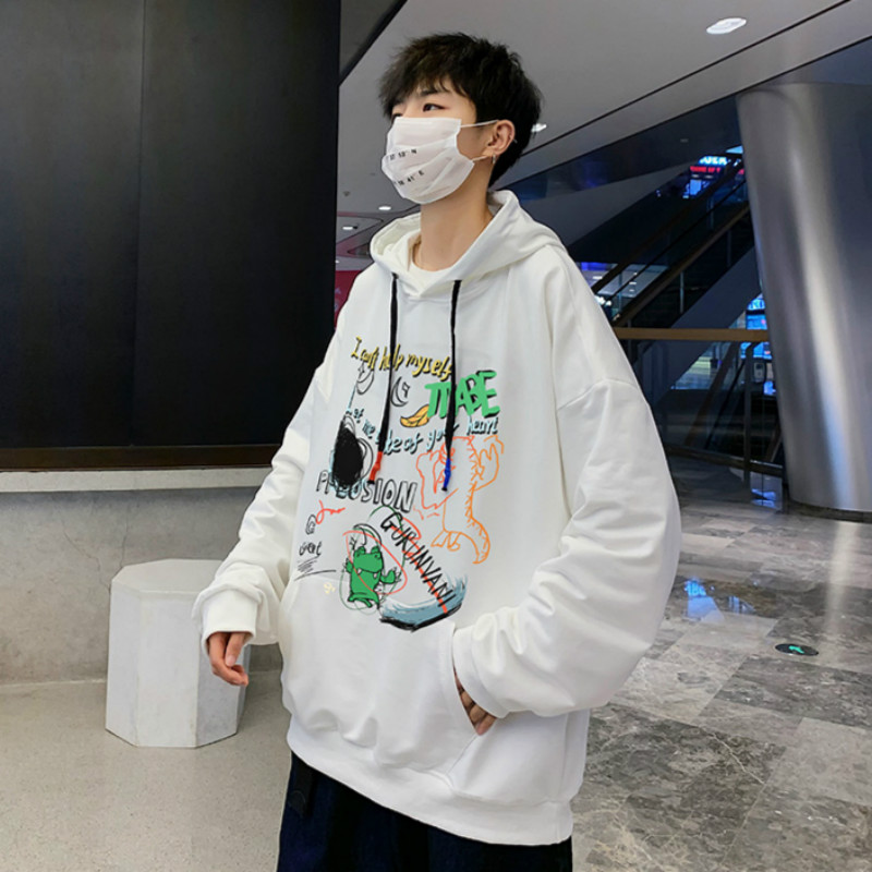 Áo Hoodie Dáng Rộng Có In Hình Graffiti Thời Trang Cho Nam / Nữ | BigBuy360 - bigbuy360.vn