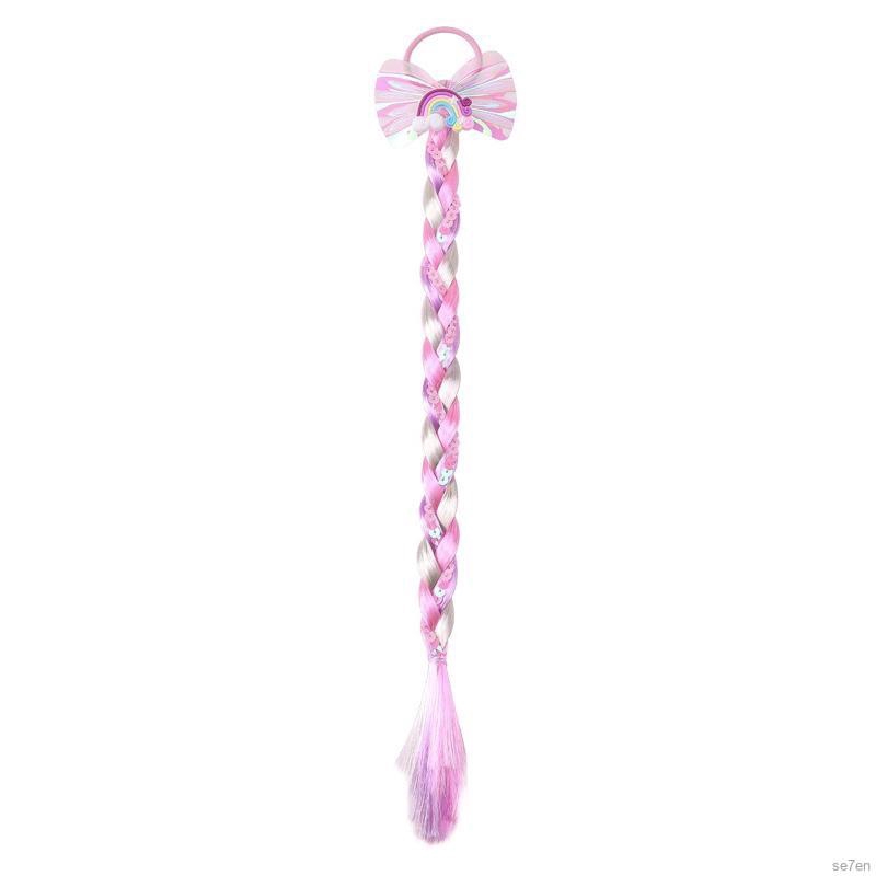 Kẹp tóc trang trí đuôi tóc giả nhiều màu sắc dễ thương cho bé gái