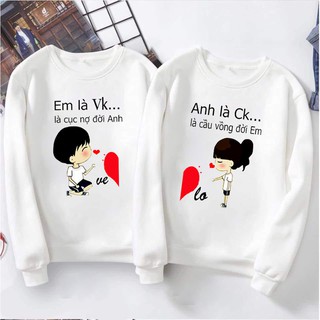 ÁO CẶP A LÀ CK LÀ CẦU VỒNG