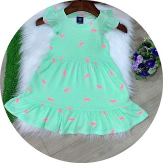Đầm cotton bé gái tay cánh tiên