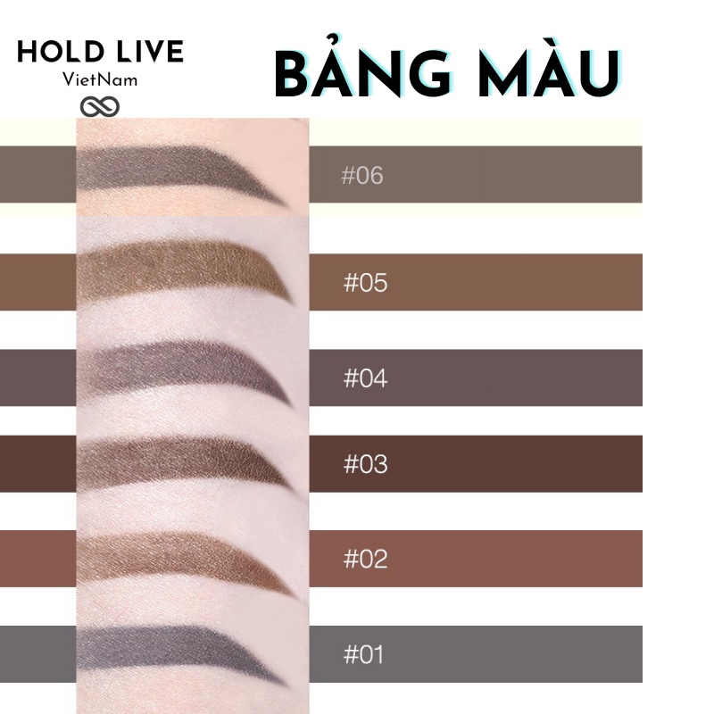 [Có sẵn] Chì kẻ mày Hold Live Slim Brow HL229 nội địa trung chính hãng [Hàng Auth - Chọn màu]