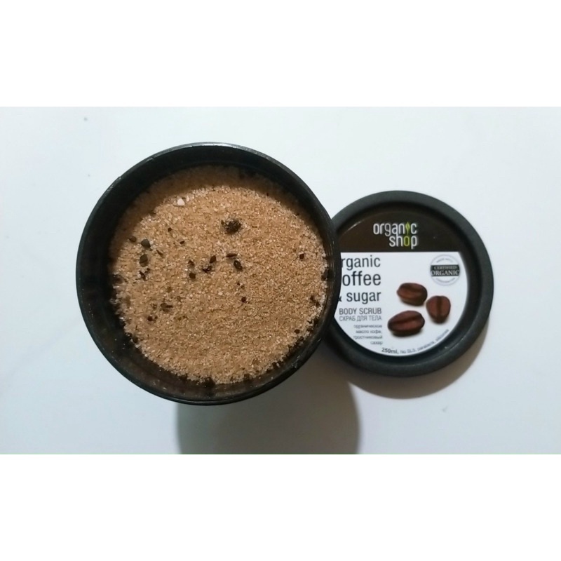 Muối Tẩy Da Chết Toàn Thân Organic Cafe dạng muối hạt 250ml