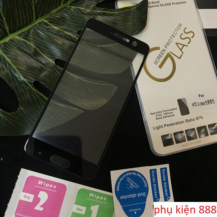 Combo kính cường lực và ốp silicon HTC U Play Full màn - CB085