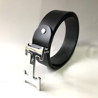 [Trợ giá ] Thắt Lưng Nam Cao Cấp , Dây nịt da Mặt Khóa Bấm Chữ H ( Dây đen )