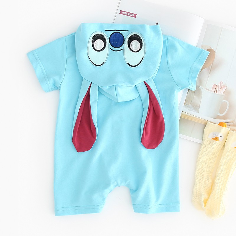 Áo liền quần hoodie in hình hoạt hình cho bé trai