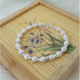 Lắc bạc nữ bi phay chuẩn bạc ta cao cấp