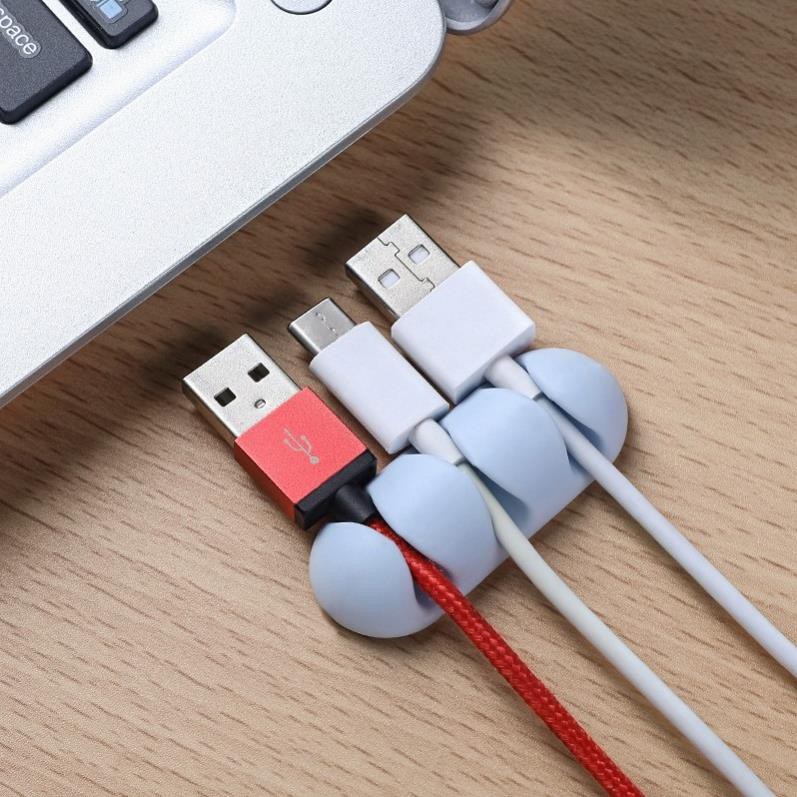 Kẹp Cố Định giá đỡ Dây sạc Cáp dây điện nẹp dây sạc chống rối Silicone 3 Lỗ Tiện Dụng A629 JIMMY88 | BigBuy360 - bigbuy360.vn