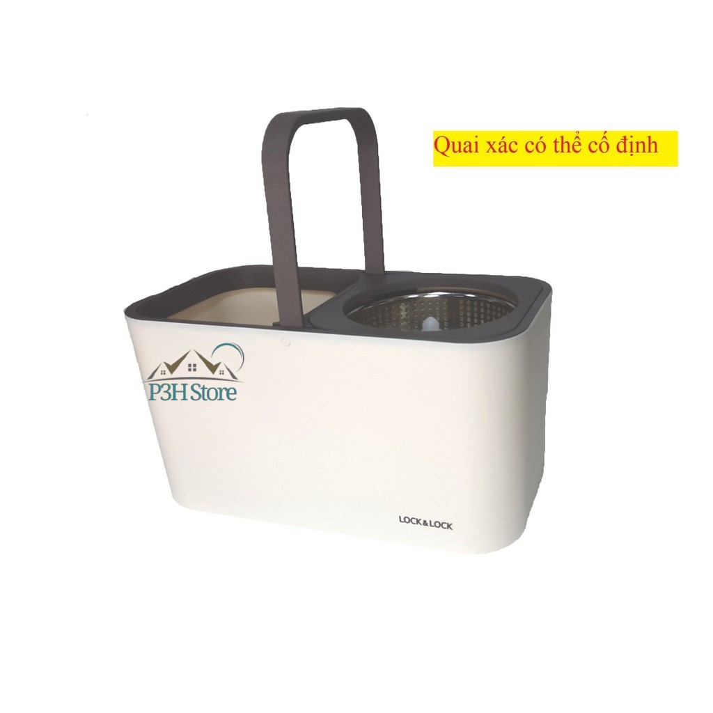 Bộ lau nhà lớn Lock&amp;Lock Dual Bucket Spin Mop ETM478