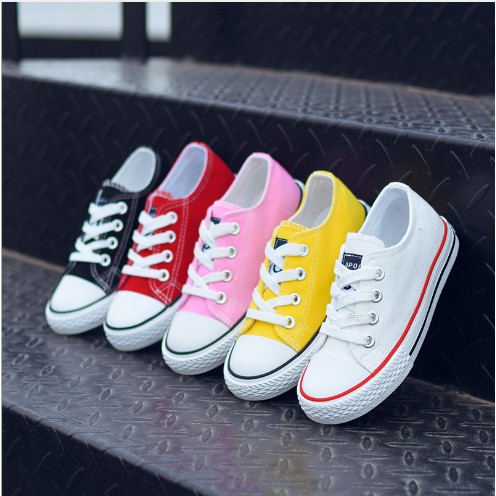 Giày thể thao converse cho bé OPEE, Giày trẻ em Quảng châu cao cấp cổ ngắn buộc dây