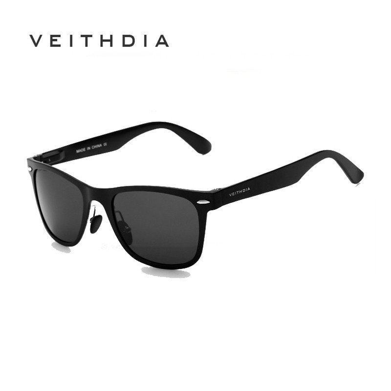 Phụ kiện thời trang VEITHDIA 2140 dành cho nam Kính râm phân cực vuông bằng nhôm magie chất lượng cao gentle monster