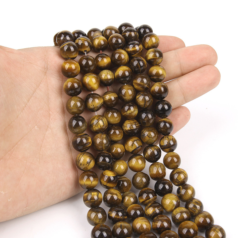 Set 95 hạt đá mắt tròn tự nhiên dùng làm trang sức DIY