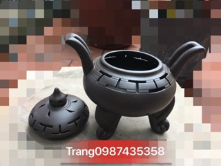 Lư gốm đốt trầm hương size to