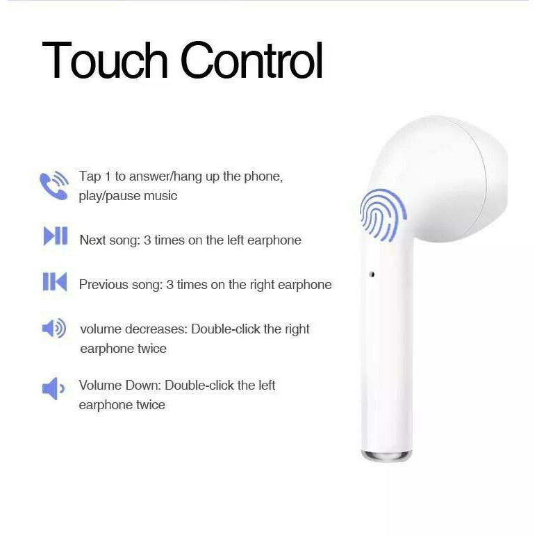 Tai nghe nhét tai không dây 12 Tws 5.0 kết nối Bluetooth dành cho Iphone Android không kèm hộp