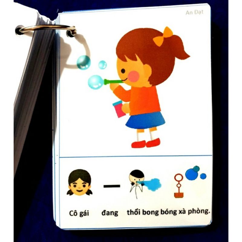 Thẻ tranh dạy trẻ tập nói câu 220 thẻ