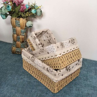 Giỏ đựng đồ dùng hình Hello Kitty✗▧Giỏ đan mây đựng đồ dùng để bàn tiện lợi