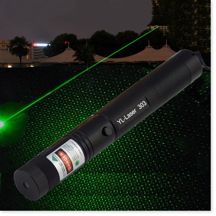 Đèn pin LaserBH 1 THÁNG    Đèn pin cầm tay 303 cầm tay cao cấp siêu sáng (kèm hộp+pin+sạc) 9656