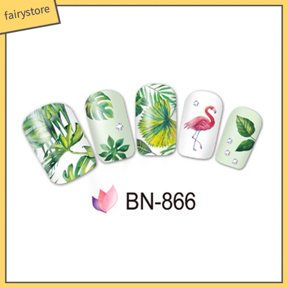 [Hàng mới về] Nhãn dán trang trí móng tay họa tiết nhiều màu sắc