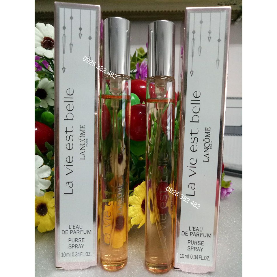 NƯỚC HOA MINI LANCOME LA VIE EST BELLE - 10ML -Nữ Tính Sành Điệu Tươi Trẻ Ngọt Ngào.