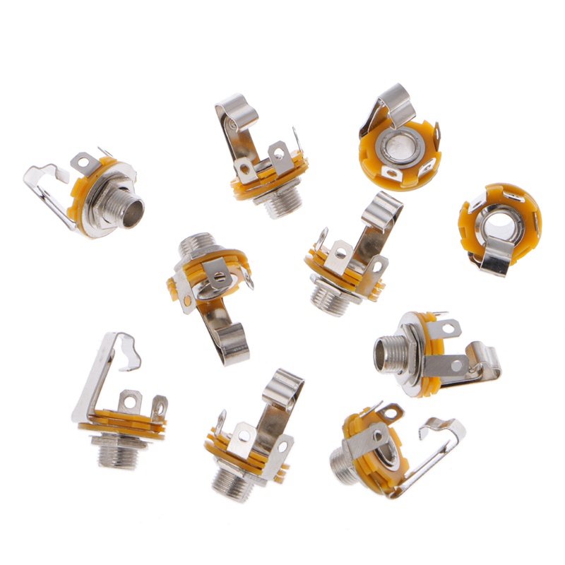Set 10 Đầu Nối Phích Cắm Mono Female 1 / 4 Inch 6.35mm