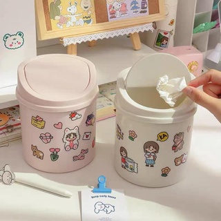 Thùng rác nhựa mini màu trắng để bàn cực gọn gàng tiện lợi - Daru Home