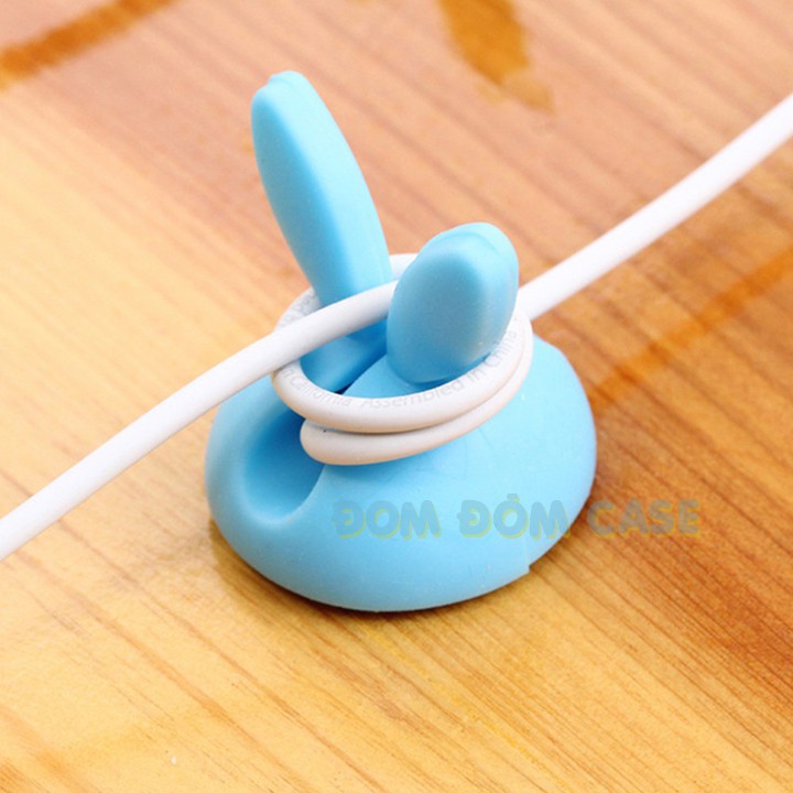 Combo 4 nút giữ dây điện hình tai thỏ cute , chống rối chống xoắn dây cho cáp sạc , cáp máy in | BigBuy360 - bigbuy360.vn