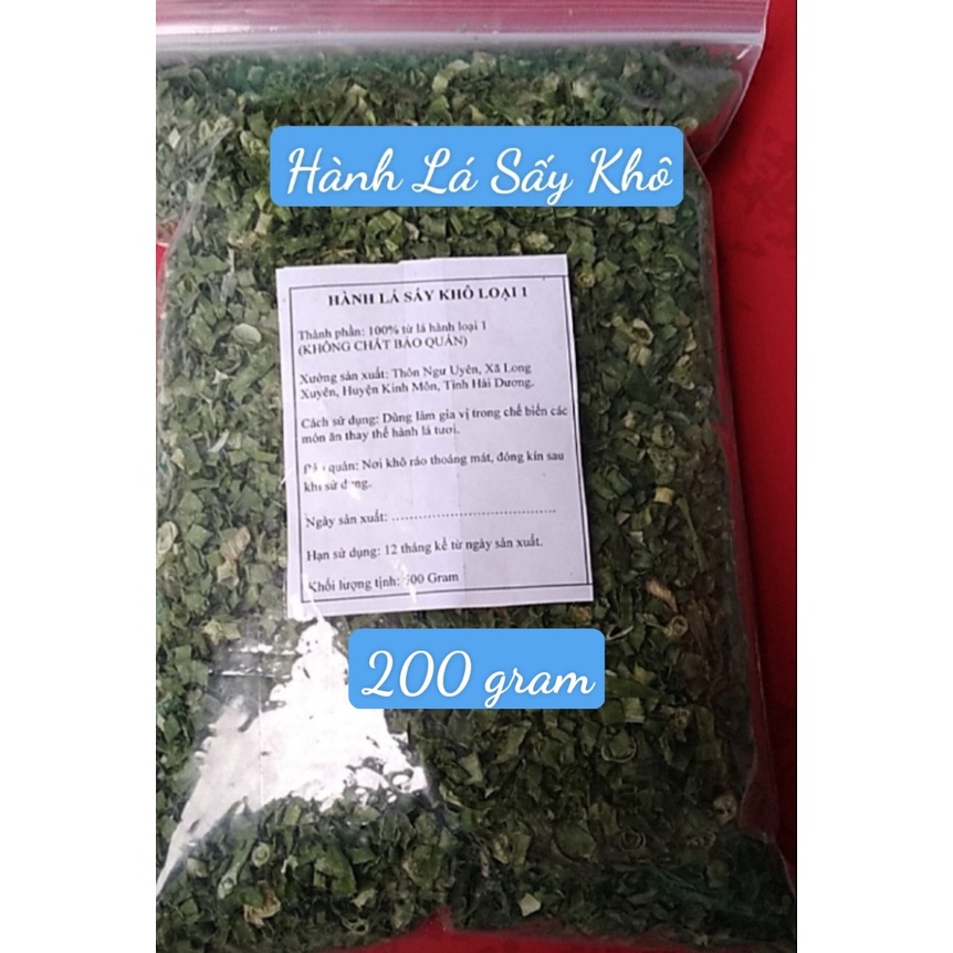 HÀNH LÁ SẤY KHÔ HẢI DƯƠNG - SẢN XUẤT TẠI KINH MÔN - HẢI DƯƠNG