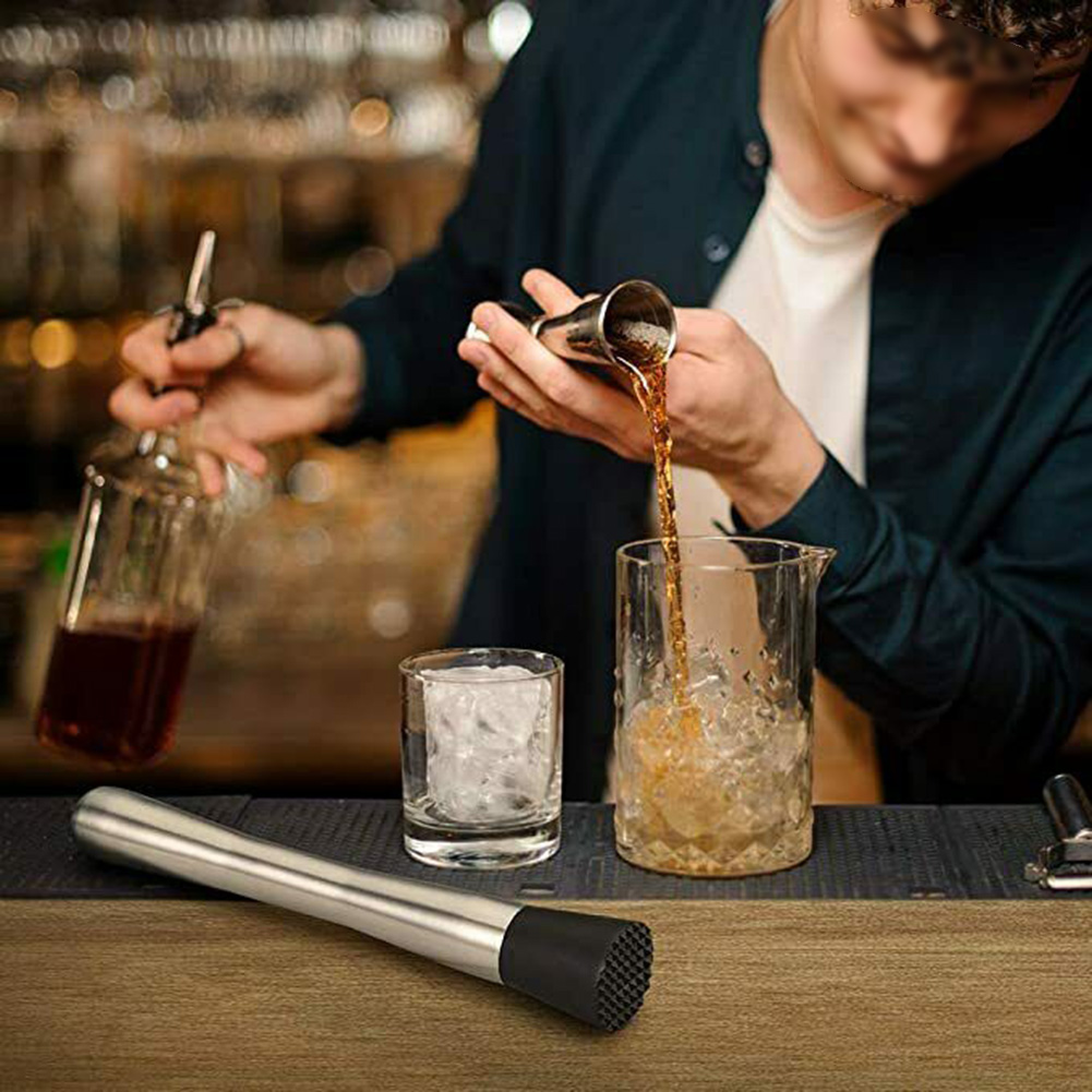 Bộ Dụng Cụ Pha Chế Cocktail Chuyên Nghiệp Màu Bạc Thay Thế Cho Bartender Giáng Sinh