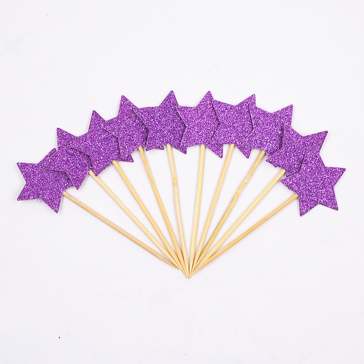 Set 50 Que Cắm Trang Trí Bánh Hình Ngôi Sao 2.5cm
