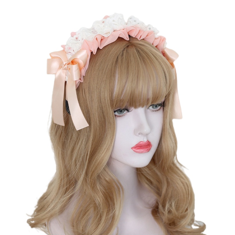 Băng Đô Cài Tóc Phối Ren Xếp Ly Dễ Thương Dành Cho Trẻ Em Hóa Trang Tiệc Halloween