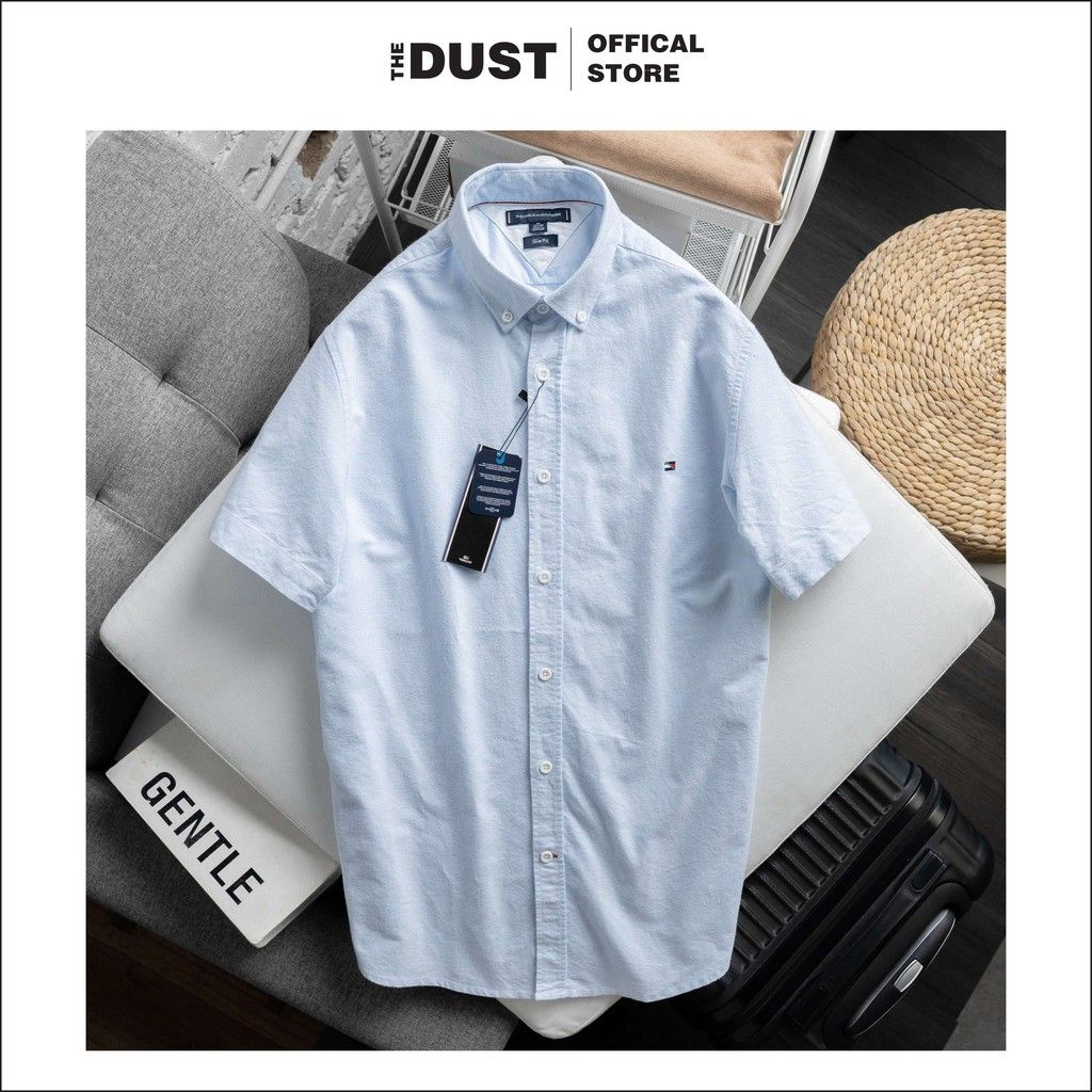 Áo sơ mi nam ngắn tay basic TMY, Áo sơ mi nam công sở - form Slimfit, vải oxford cao cấp
