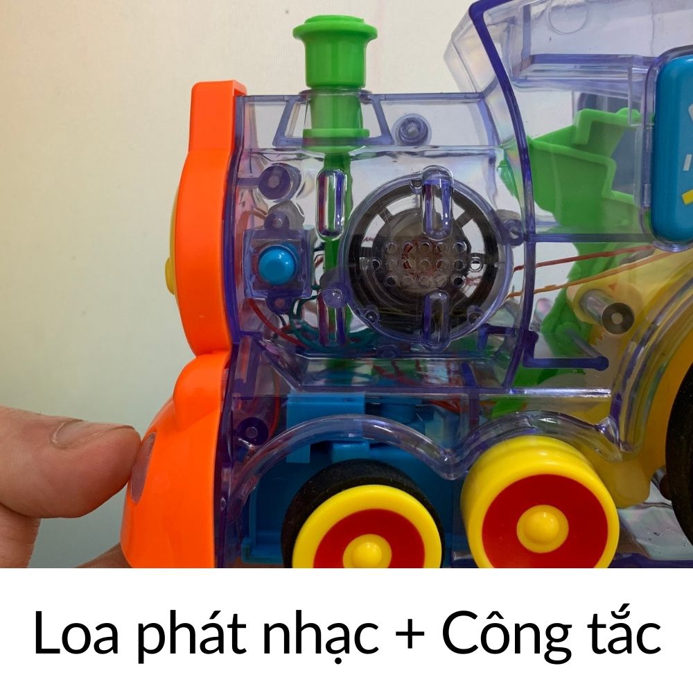 Đồ chơi tàu hỏa tự động xếp domino chạy pin 63 chi tiết cho bé mã 53514