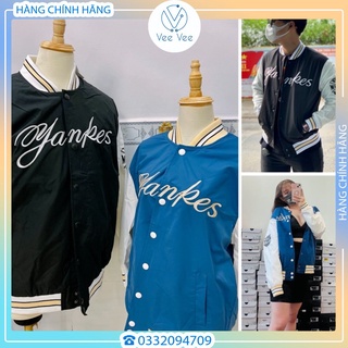 [HÀNG CHÍNH HÃNG] ÁO KHOÁC MLBNY BOMBER YANKES - KHOÁC NỈ UNISEX NAM NỮ - HÀNG CÓ SẴN