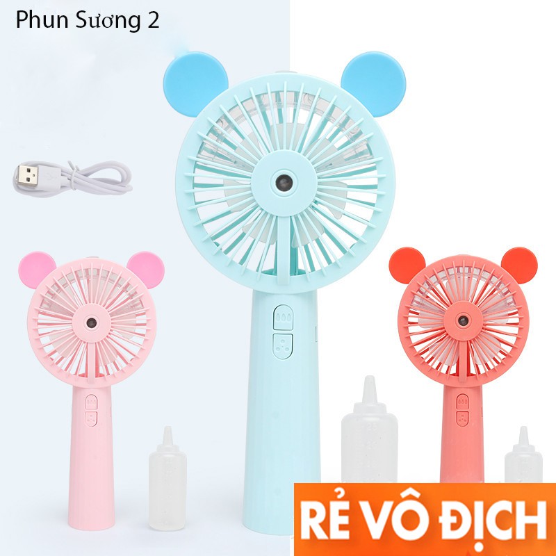 Quạt Phun Sương Mini Cấp Ẩm Tiện Lợi Nhỏ Gọn Cầm Tay Siêu Mát