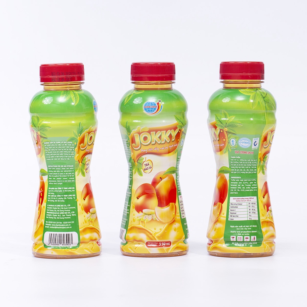 Trà Jokky đào sả Long Hải dung tích 330 ml