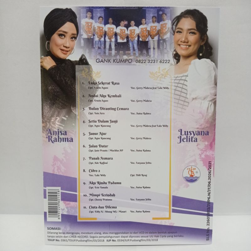 Đĩa DVD VCD tuyển tập các bài hát của nhóm nhạc DANGDUT