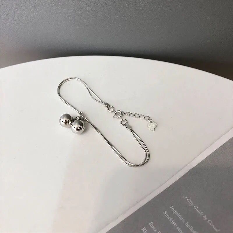 Vòng tay nữ chuông hai lớp Madeline T33 kiểu mới đơn giản phong cách Retro phiên bản Hàn Quốc tuyệt đẹp