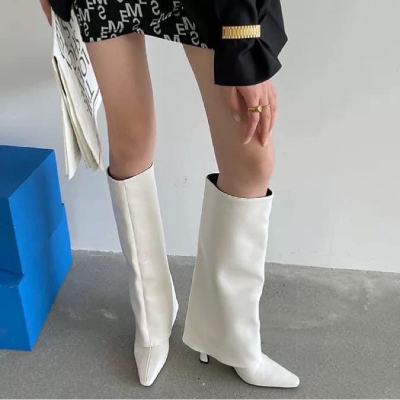 Bốt cao bồi nữ mũi nhọn cao gót boots chiến binh cá tính hot trend