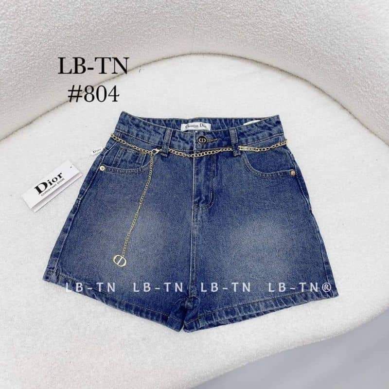 Quần sooc jeans kèm đai xích hàng QCL1