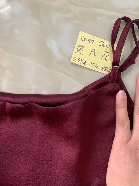 ÁO HAI DÂY CỔ NGANG VẢI LỤA (có hình tự chụp) | BigBuy360 - bigbuy360.vn