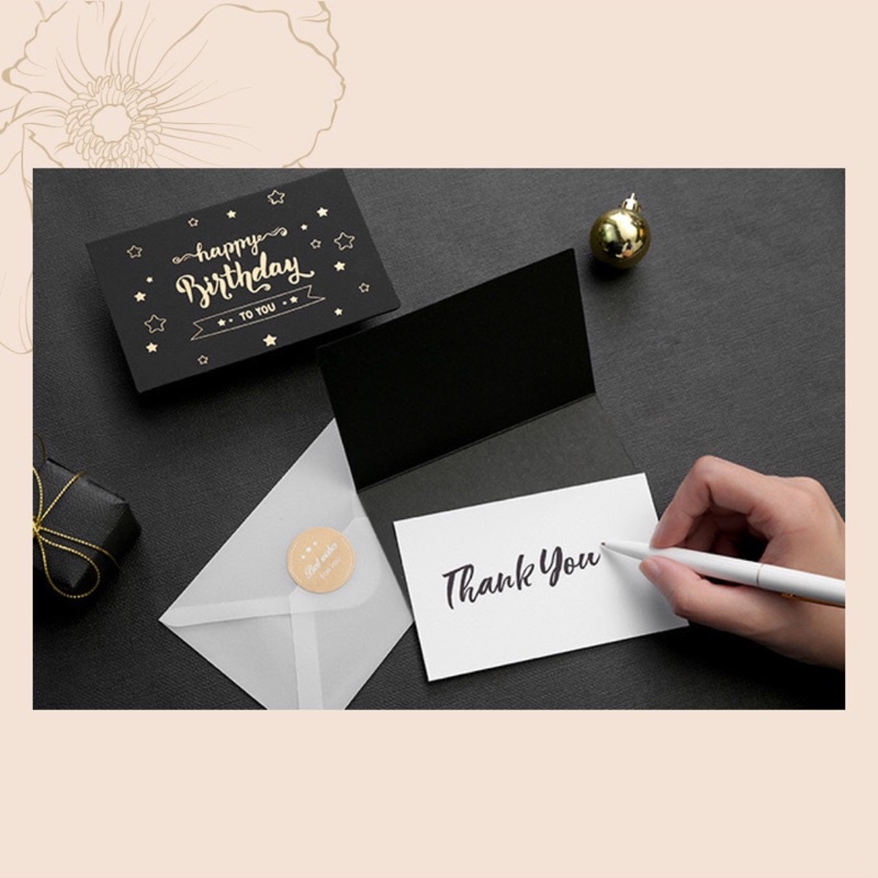 Thiệp sinh nhật, cảm ơn, quà tặng, happy birthday, thank you