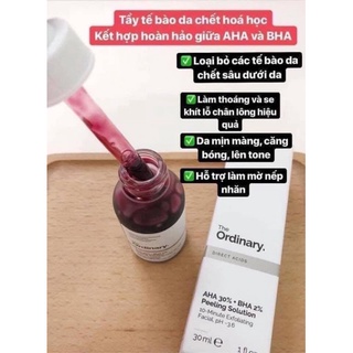 [CHÍNH HÃNG] Serum The Ordinary AHA 30% + BHA 2% Peeling Solution 30ML