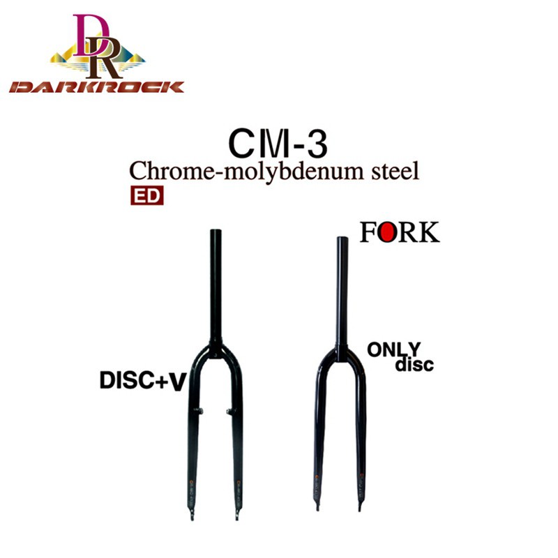 Phuộc Trước Xe Đạp Leo Núi CM-3 Cr-Mo 28.6mm+V 26inch