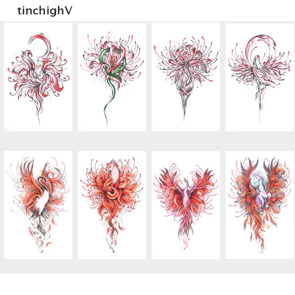 Hình Xăm Dán Tạm Thời Hình Đầu Lâu Màu Đen Quyến Rũ Chống Nước