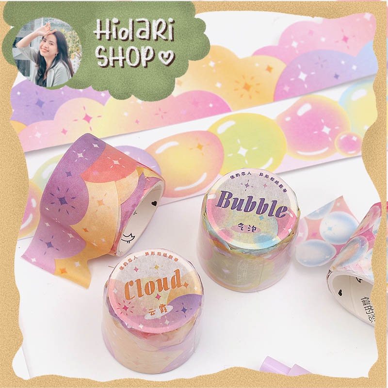 Washi Tape Cuộn Dễ Thương Dùng Trang Trí Sổ, Toploader, Hình - Hidair shop